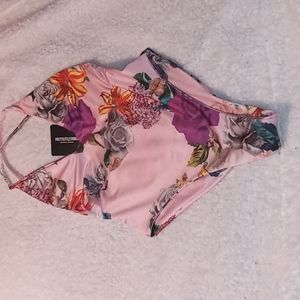 PRETTY LITTLE THING Pink Jewel Cross Back Plunge Swimsuit